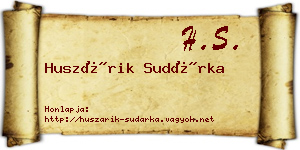 Huszárik Sudárka névjegykártya